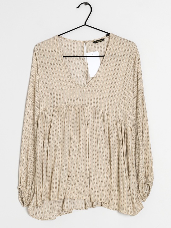 Massimo Dutti Tops - Massimo Dutti Blouse Top Floral Boho Small Puffy Long Sleeve V-Neck Bohemian